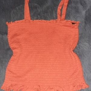 Orange tube top with traps